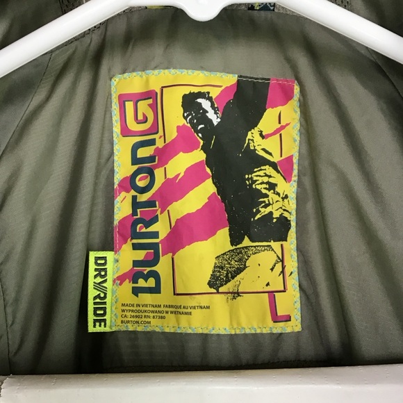 Burton Dryride men’s long sleeve full zip hooded snowboard ski jacket large - Picture 3 of 14